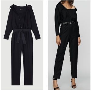 Maje Black Jumpsuit with Belt